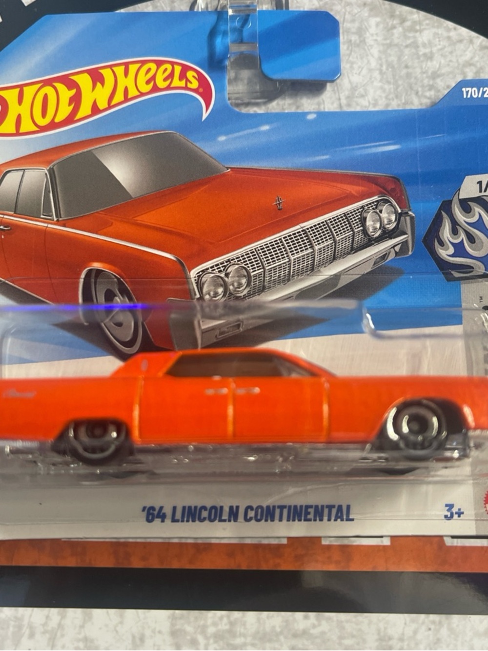 Hot Wheels Short Card orange '64 Lincoln Continental #hotwheels #lincoln